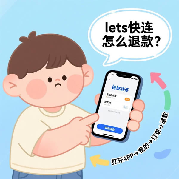 lets快连怎么退款？
